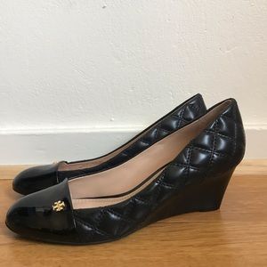 Tory Burch Claremont quilted wedge pump